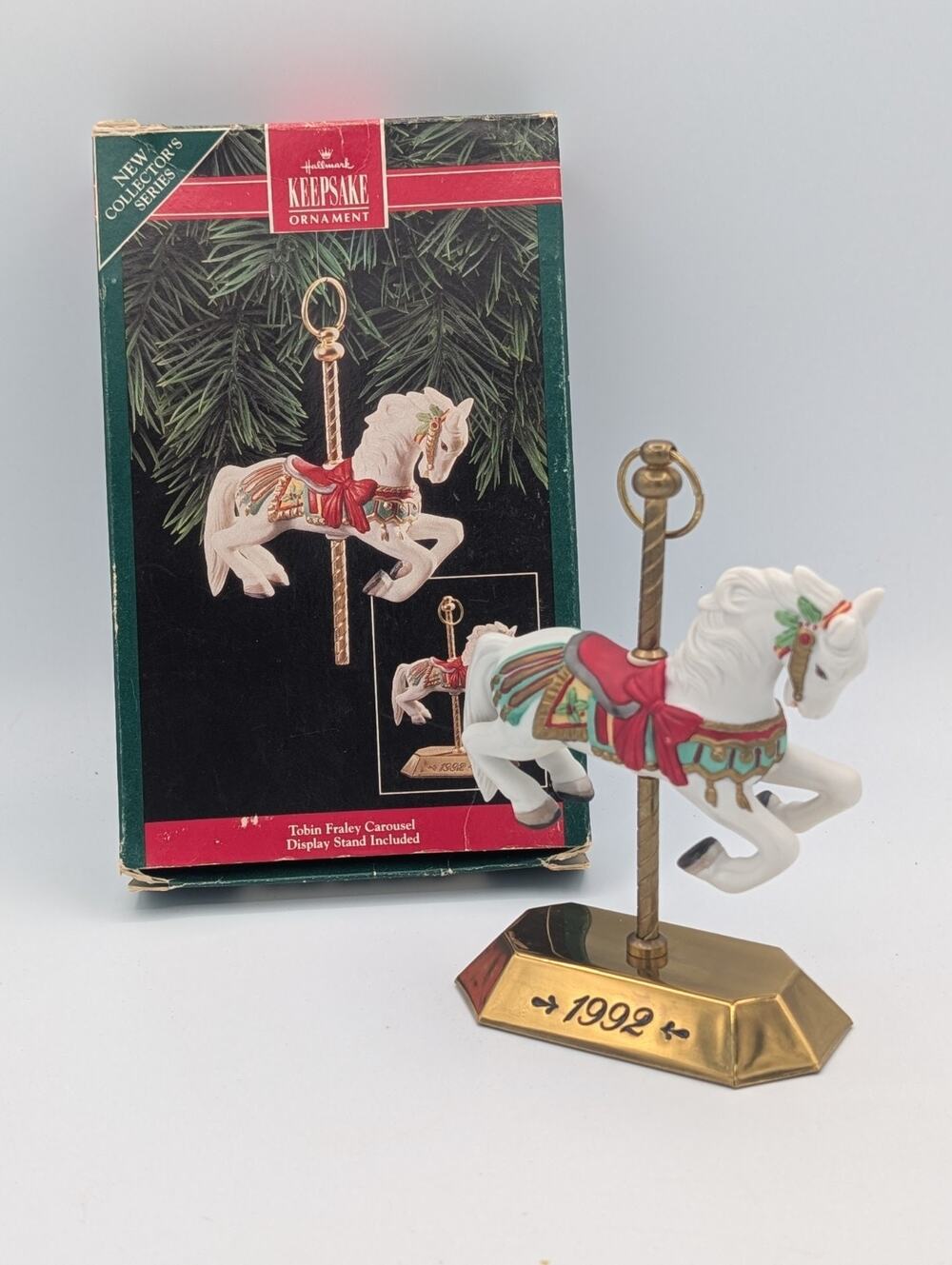 Tobin Fraley Carousel Horse 1992 Hallmark Keepsake Christmas Ornament VTG MIB